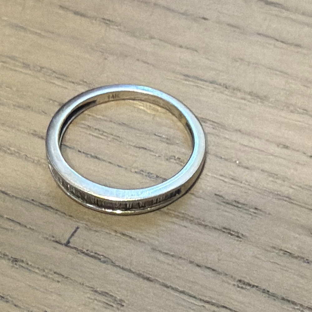 Macy's Diamond Baguette Band in White Gold - Picture 4 of 4